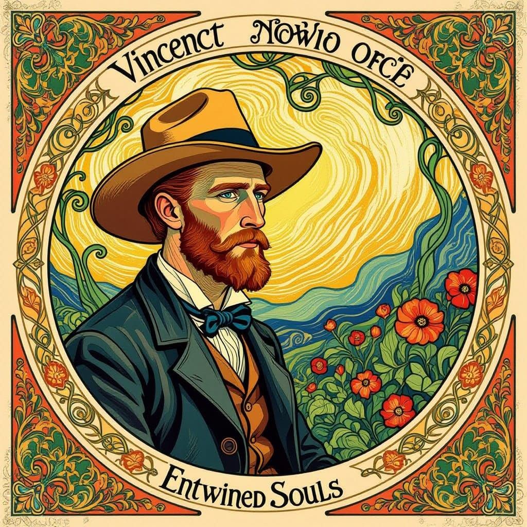 Art Nouveau Meets Van Gogh's Emotional Intensity