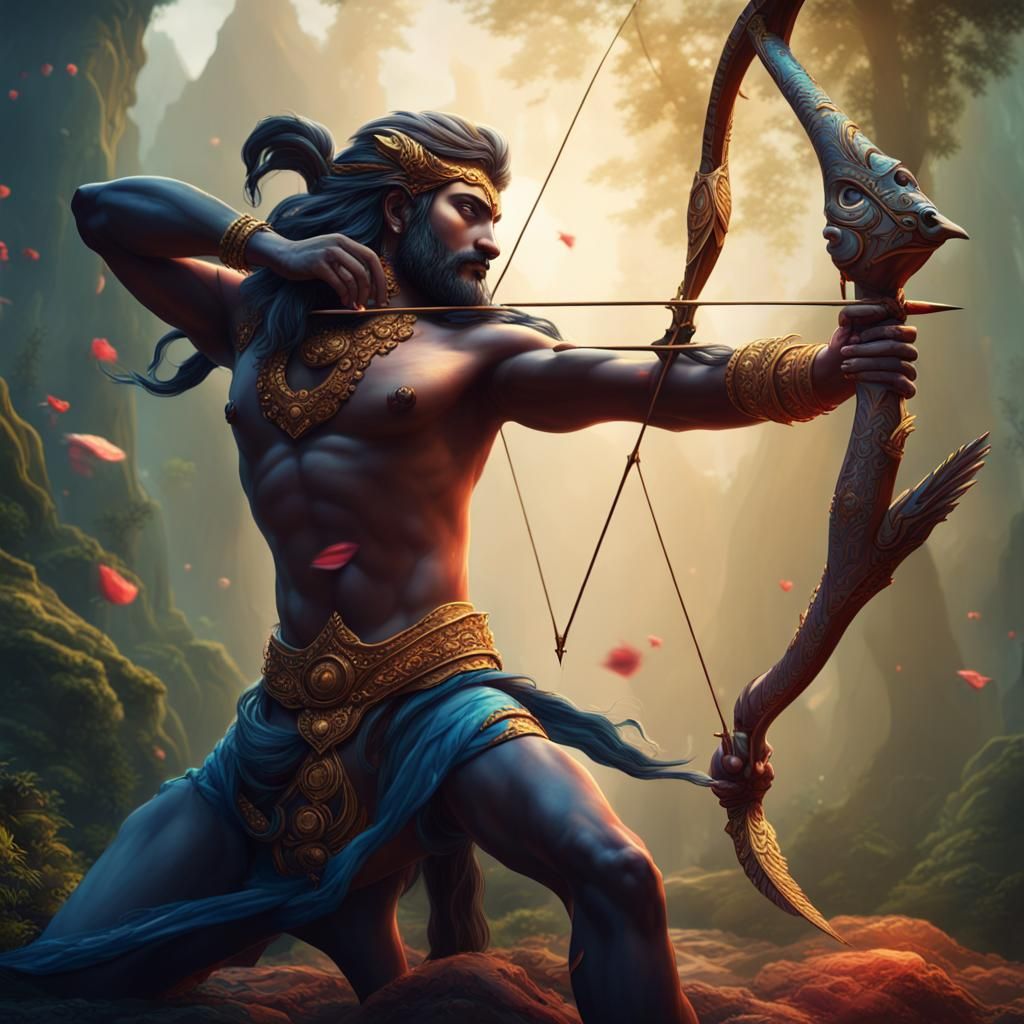 Kamadeva Awakens Shiva: Fantasy Concept Art