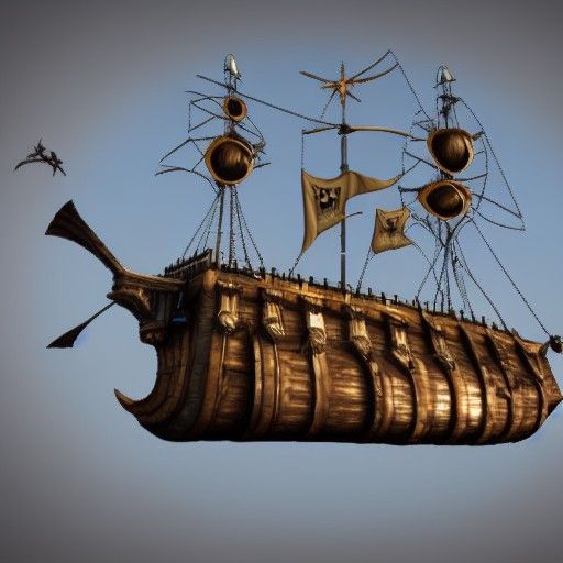 Pirate Airship in the Sky
