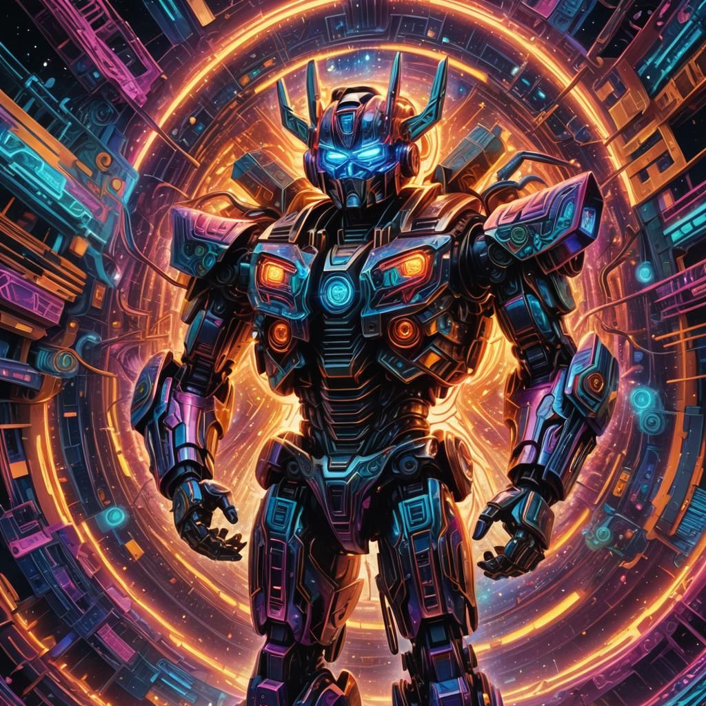 Cosmic Surrealism: Transformer in Astral Vortex