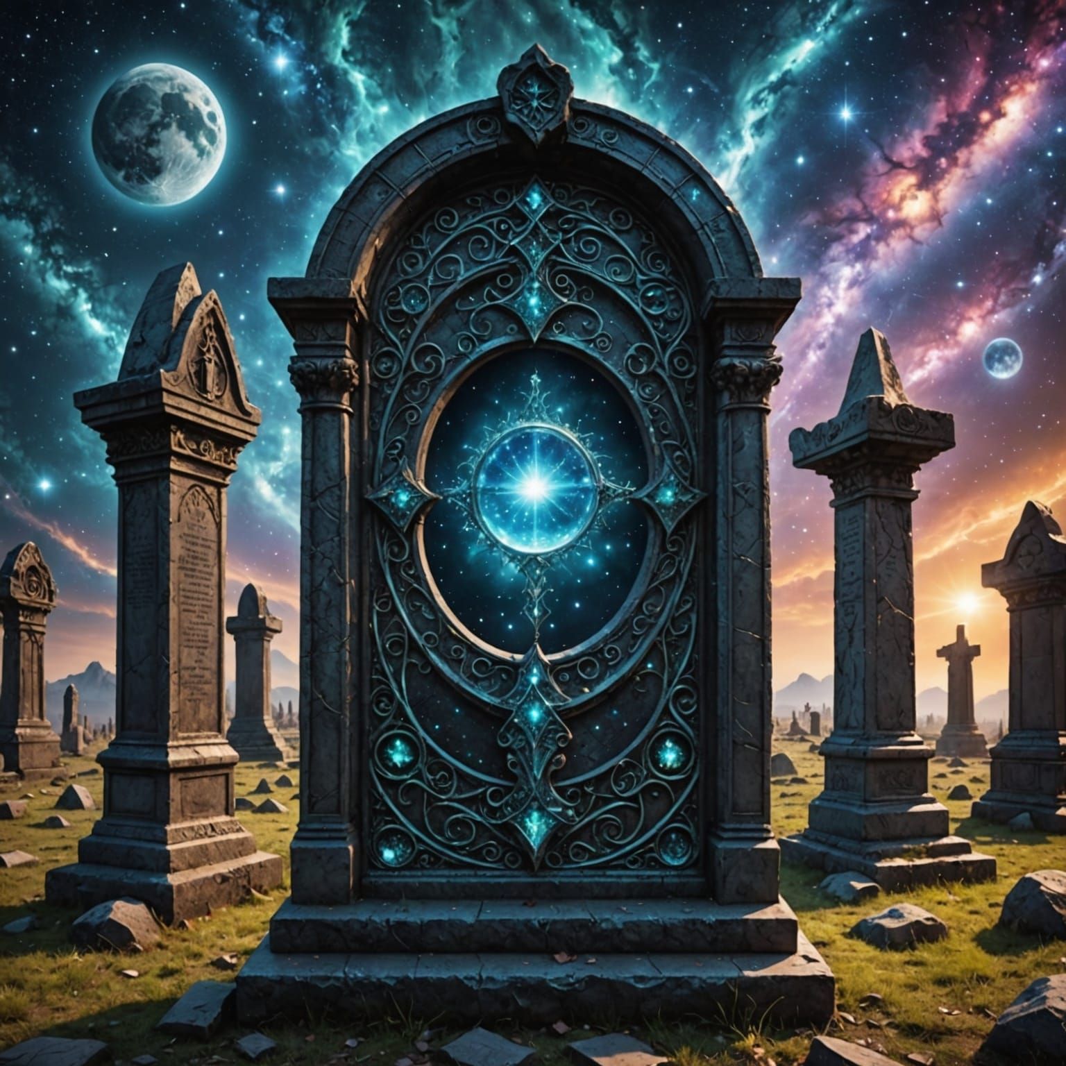 Mystical Lifeform Unveiled in Cosmic Tombstone