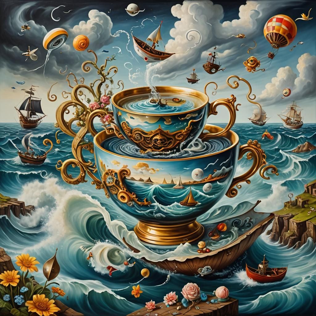 Surreal Distortions: Melting Oil and Dreamscapes