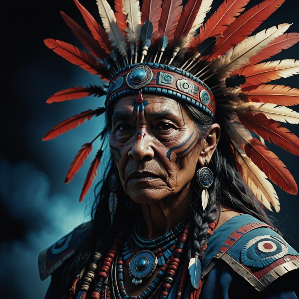 Native American Shaman Supervillain Portrait