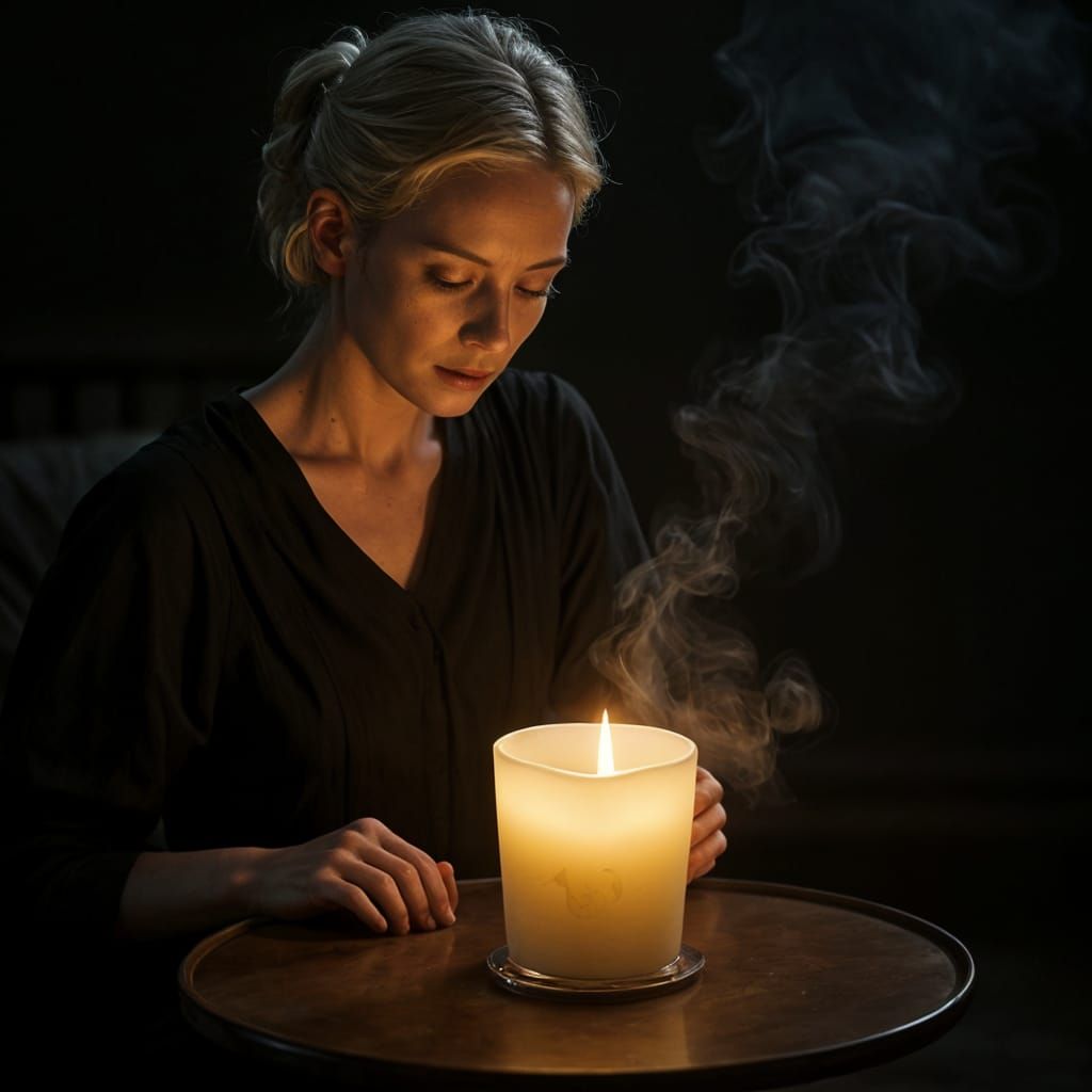 Tilda Swinton: Intimate Moment in Soft, Muted Tones