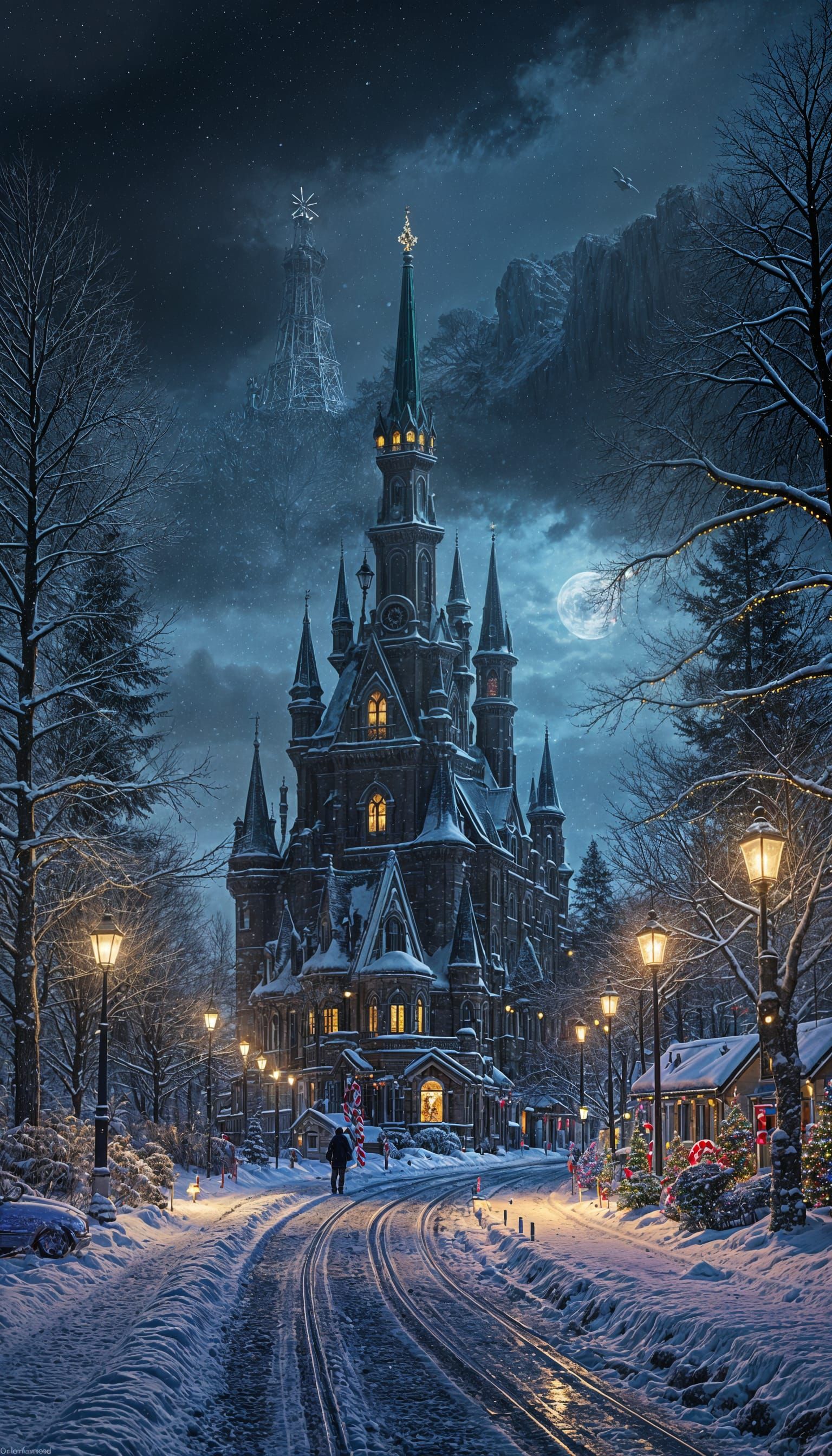 Winter Wonderland in Vibrant Candy Cane Hues