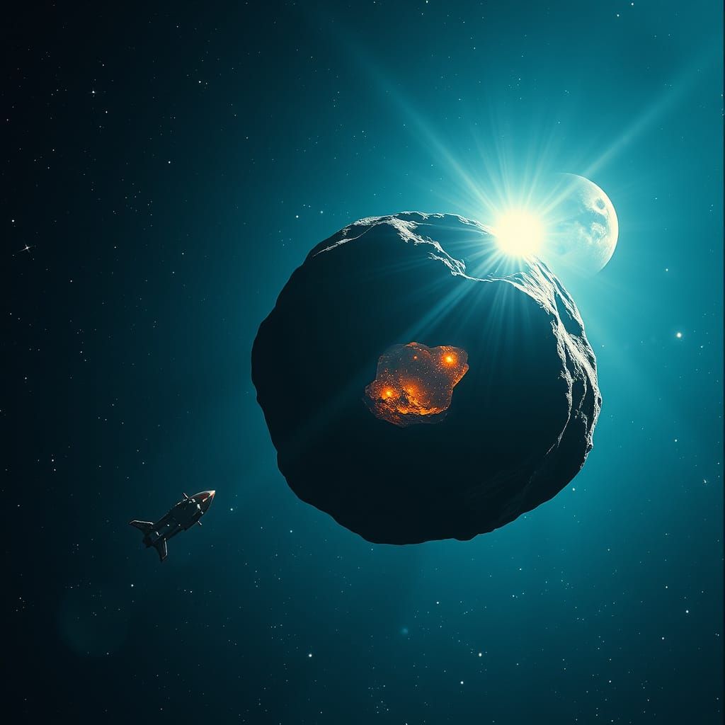 Cosmic Asteroid Shares Secrets with Probe in Cinematic Style