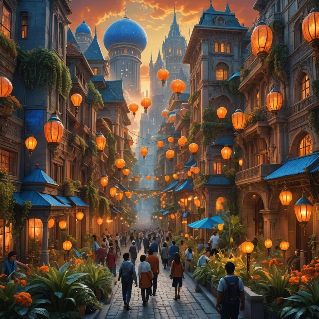 Utopian Socialist City in a Matte Painting