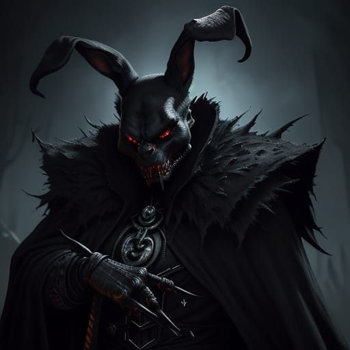 Timid Supervillain and Megavillain Rabbit in Dark Fantasy