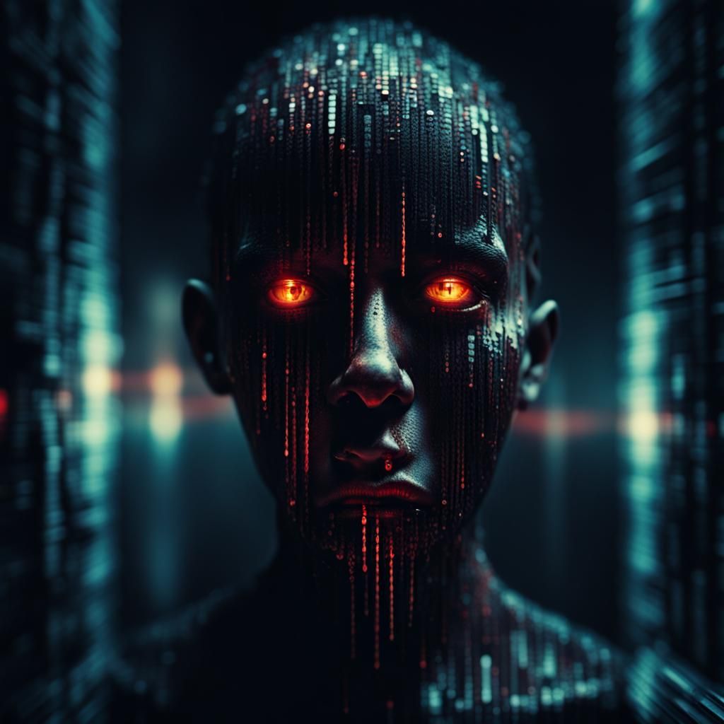 Terrifying Dark Presence as Digital Glitch