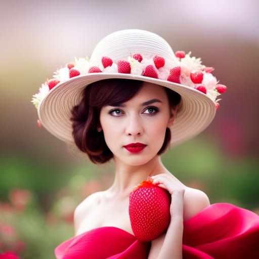 Strawberry Dress and Hat: Professional Photography