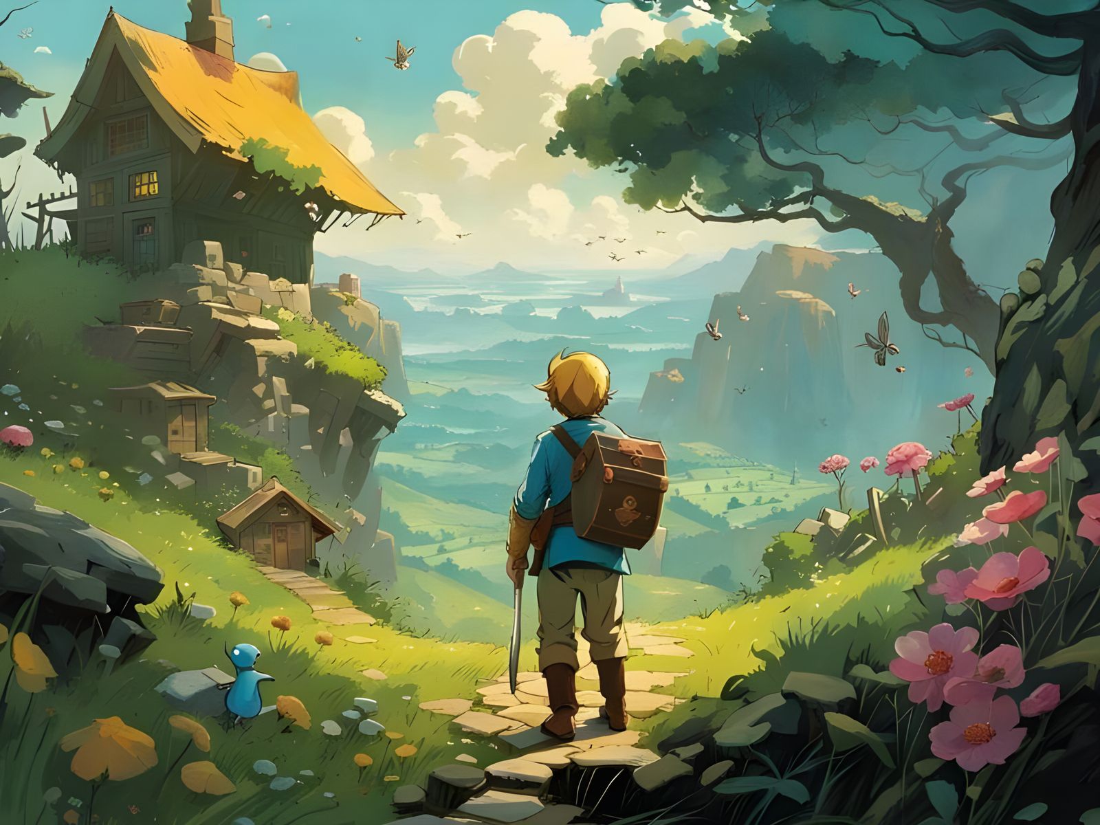 Legend of Zelda Book Cover Art in Composite Style