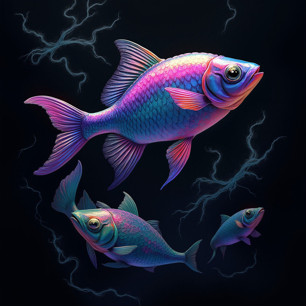 Iridescent Fish in Fantasy Concept Art Style