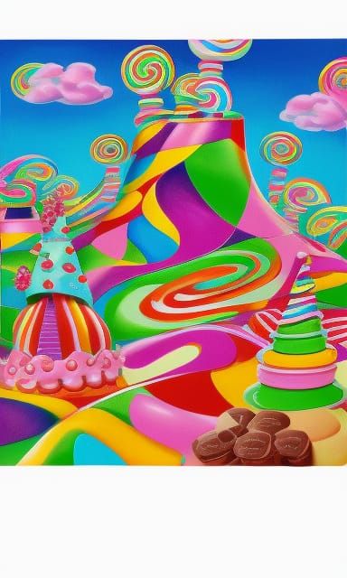 Chocolate Paradise: A Gouache Candyland Wonderland