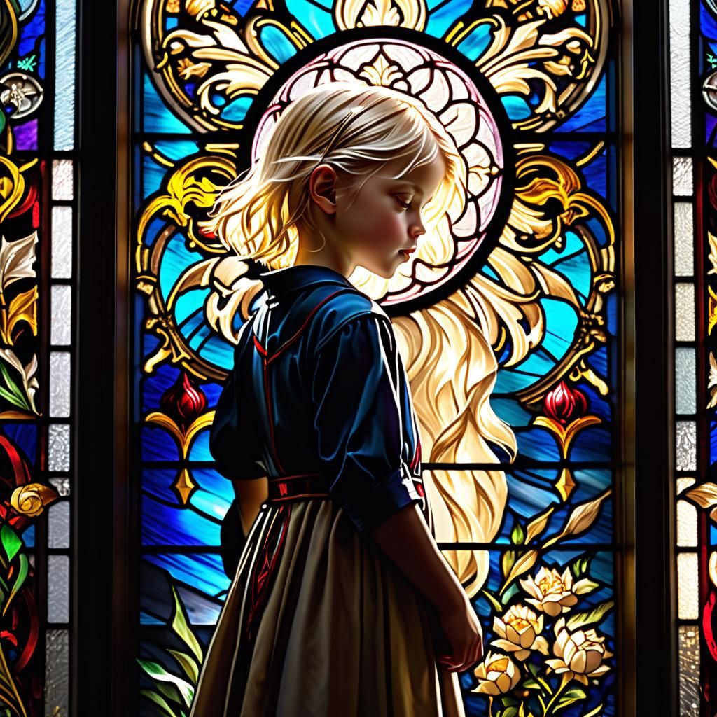 Child Witnesses Epic Stained Glass Masterpiece