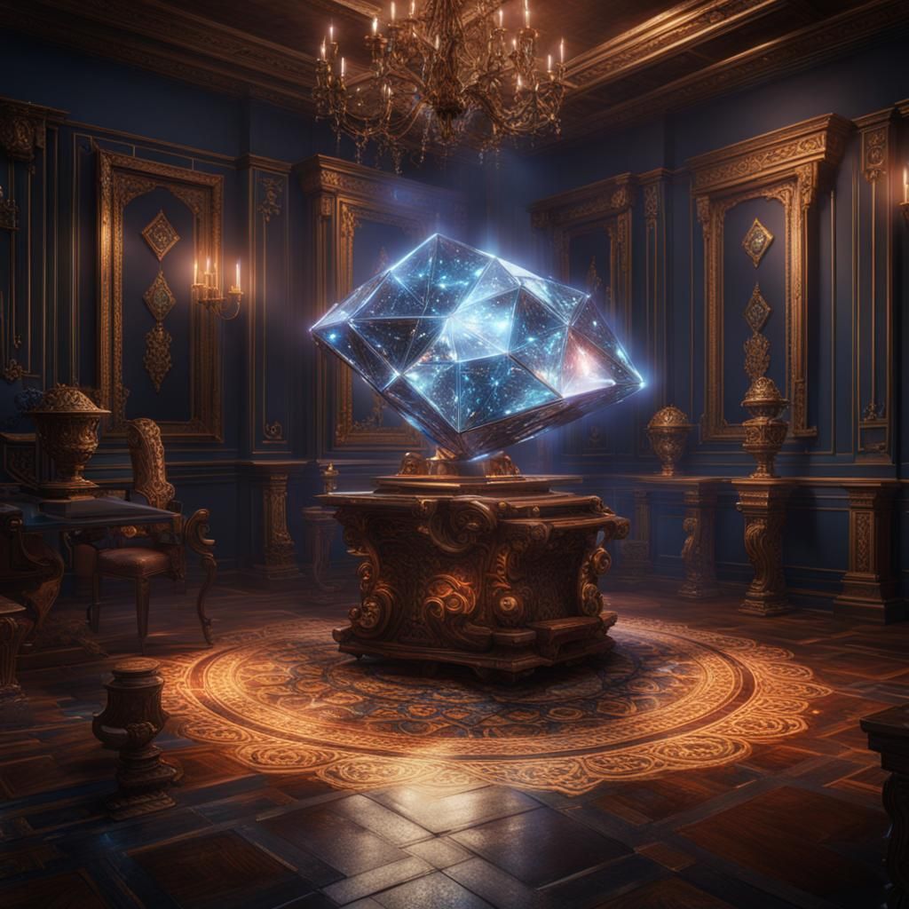 Diamond Heist in a Laser Room: Detailed Matte Painting