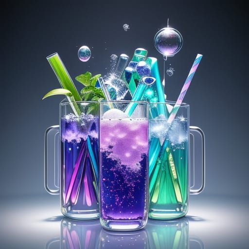 Vibrant Surreal Macro Art in Pastel Triadic Colors