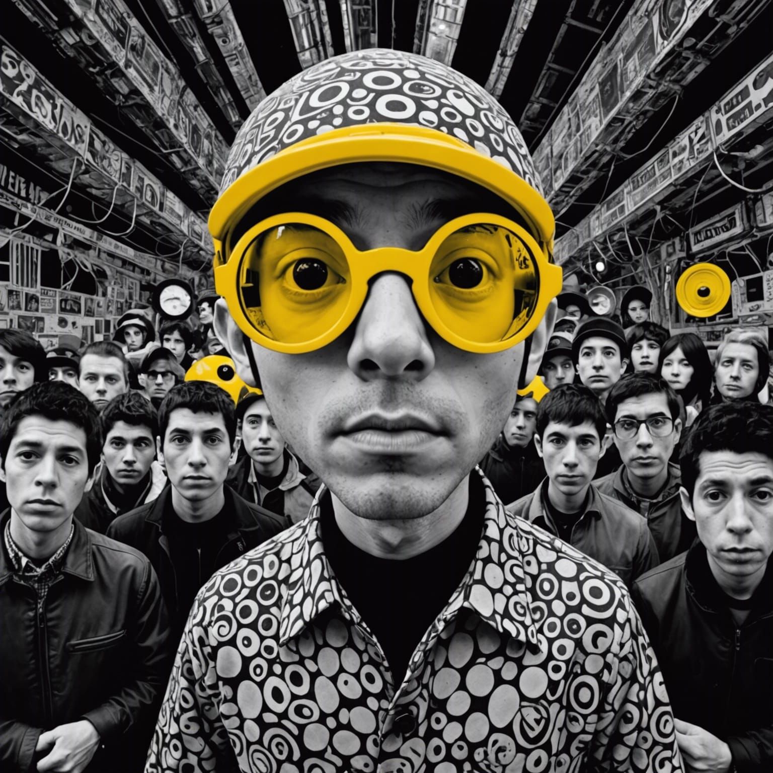 Selective Color Portrait in Surreal Comic Style