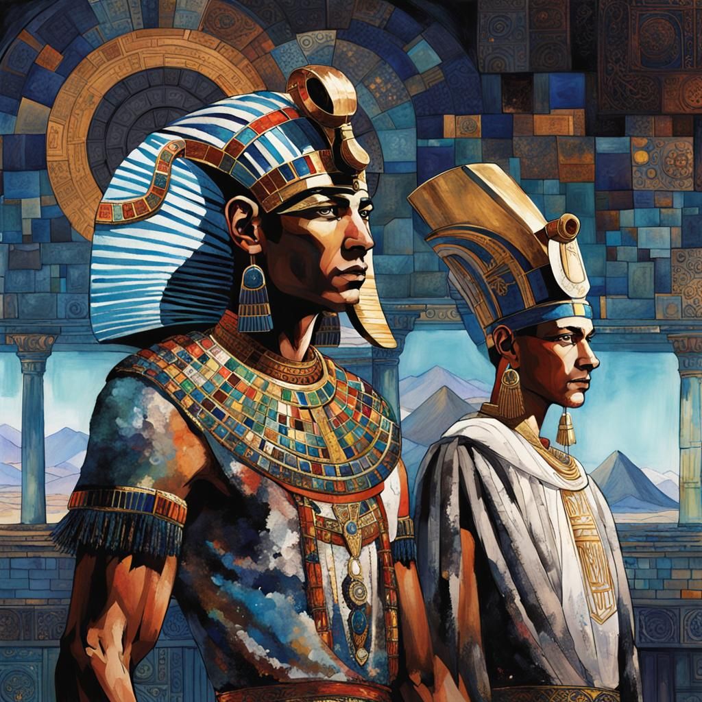 Egyptian Pharaoh Warrior in Elegant Attire