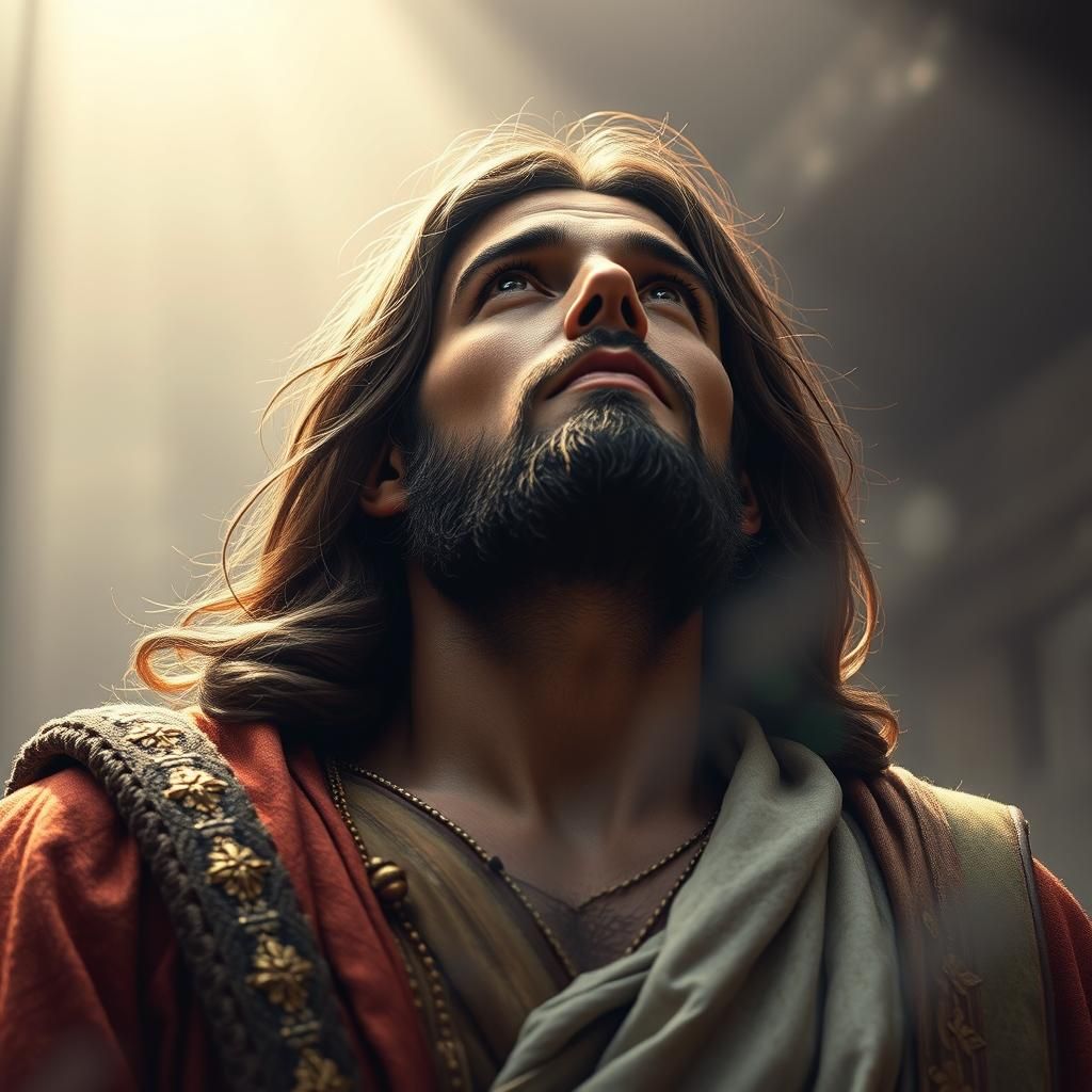 Portrait of Jesus in Digital Matte Painting Style