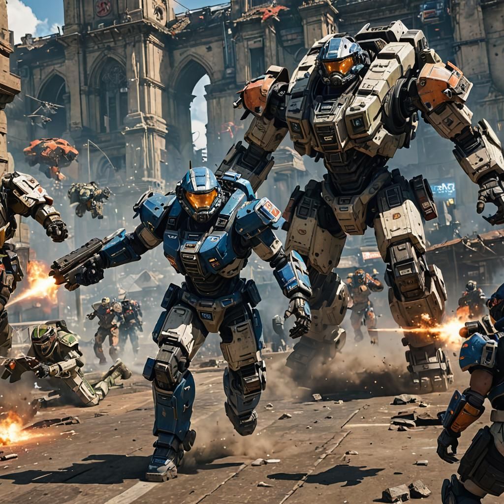 Epic Titan Battle in Nicaragua: Sci-Fi Warfare