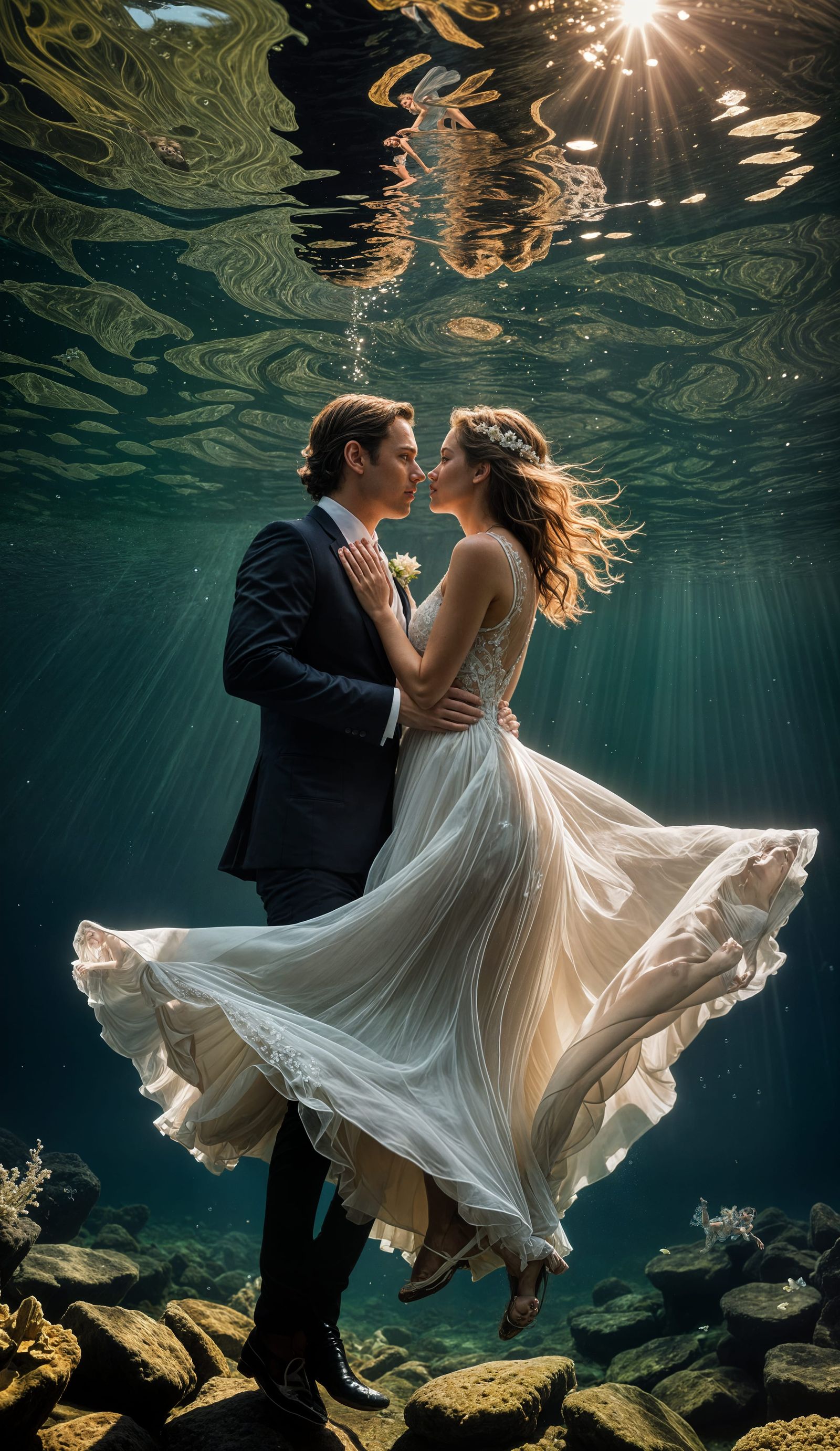 Submerged Bliss: Underwater Wedding Photography