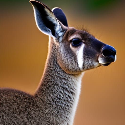 Hyperrealistic Kangaroo in a Diaper