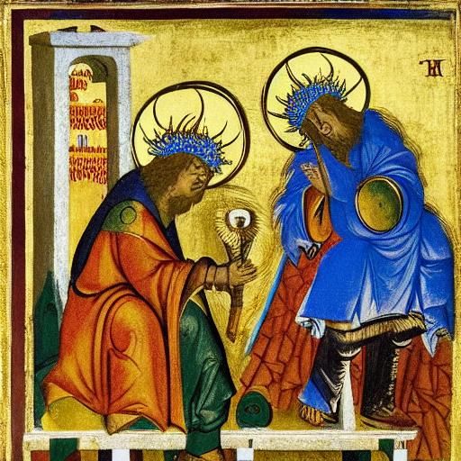 Hedgehog Defies God: A Surreal Digital Painting