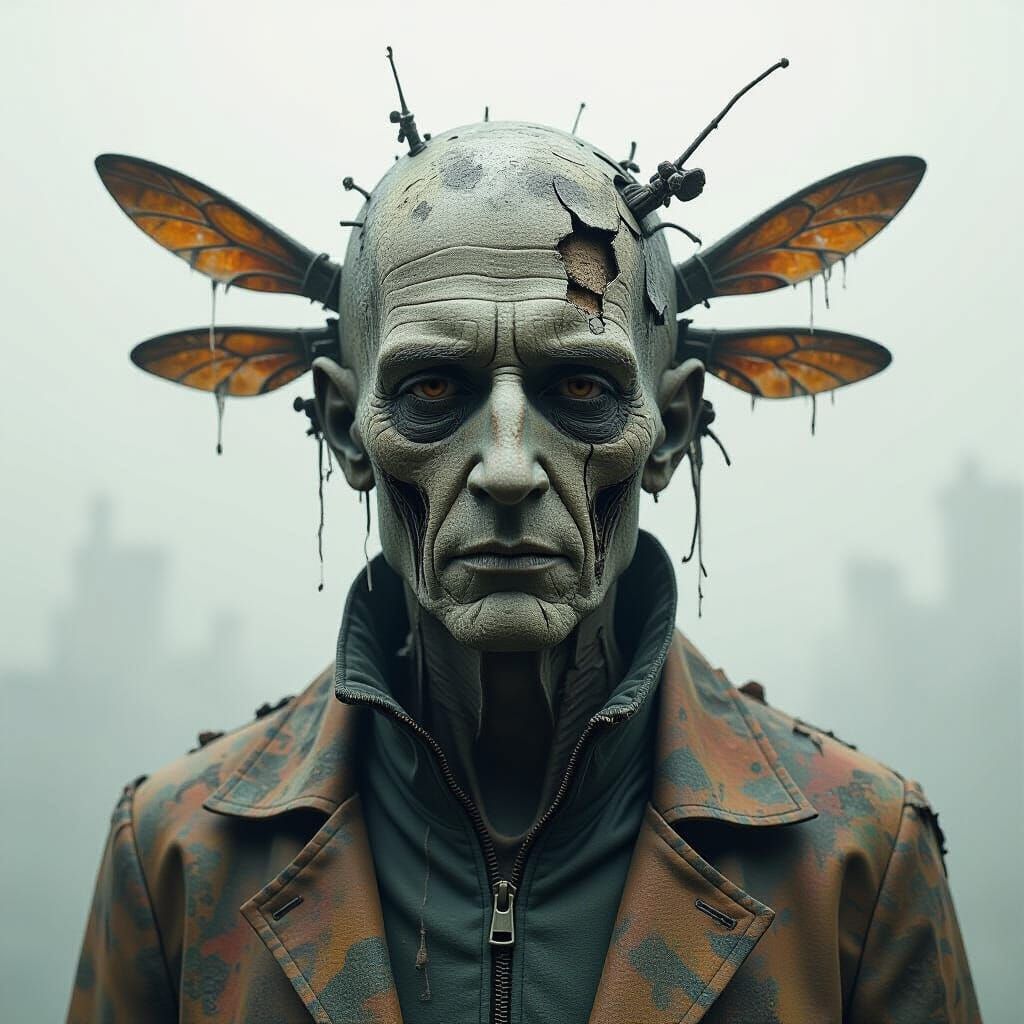 Dreamlike Figure in Avant-Garde Cyberpunk Style