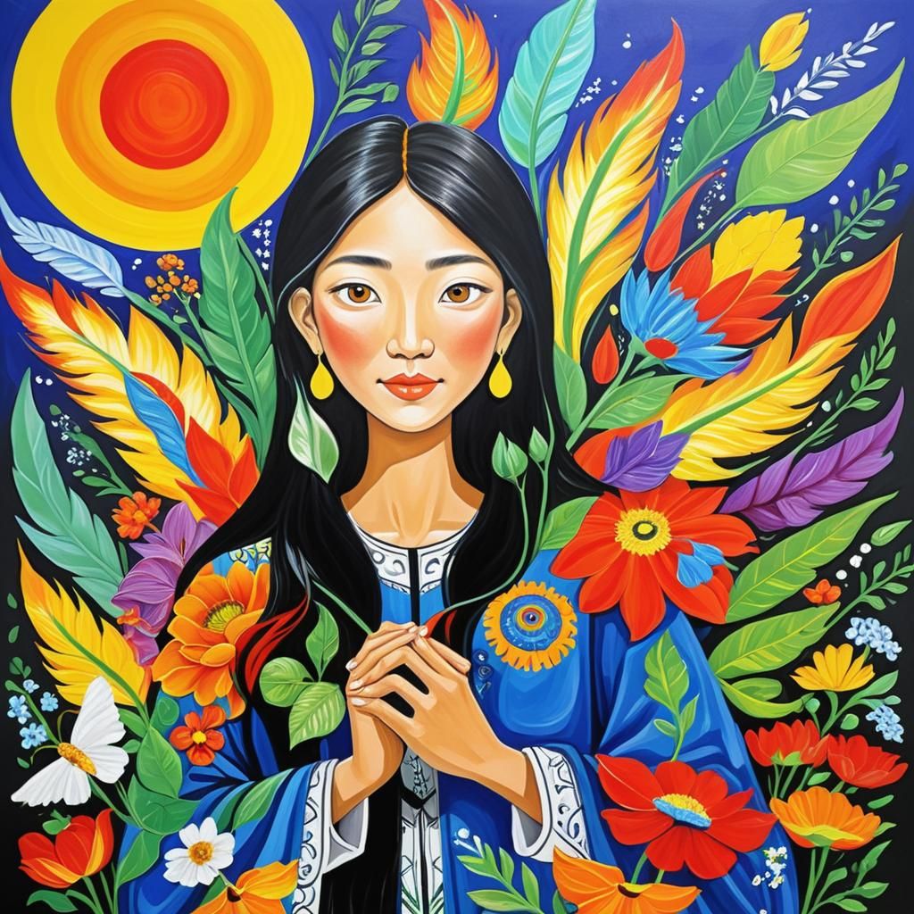 Vibrant Portrait of Inner Light and Beauty