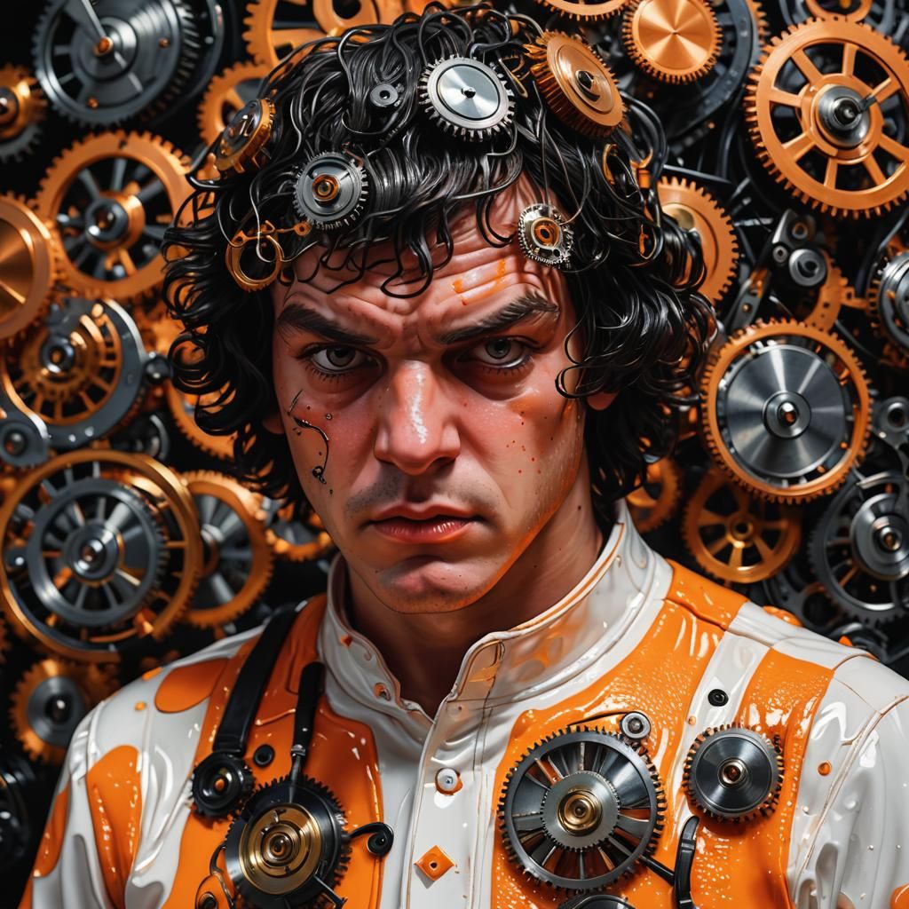 Clockwork Orange in Synthwave Style