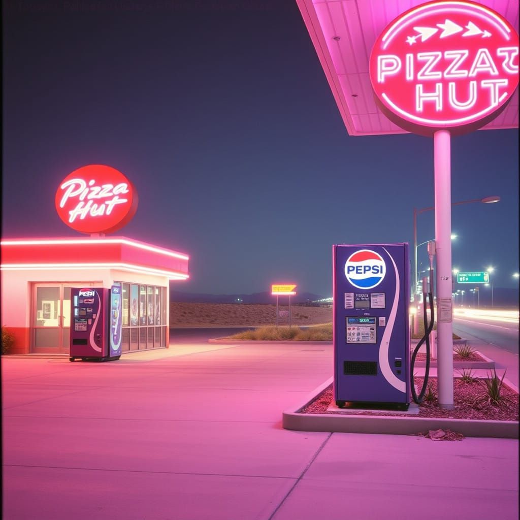 Gas Station Dreamscape at Dusk