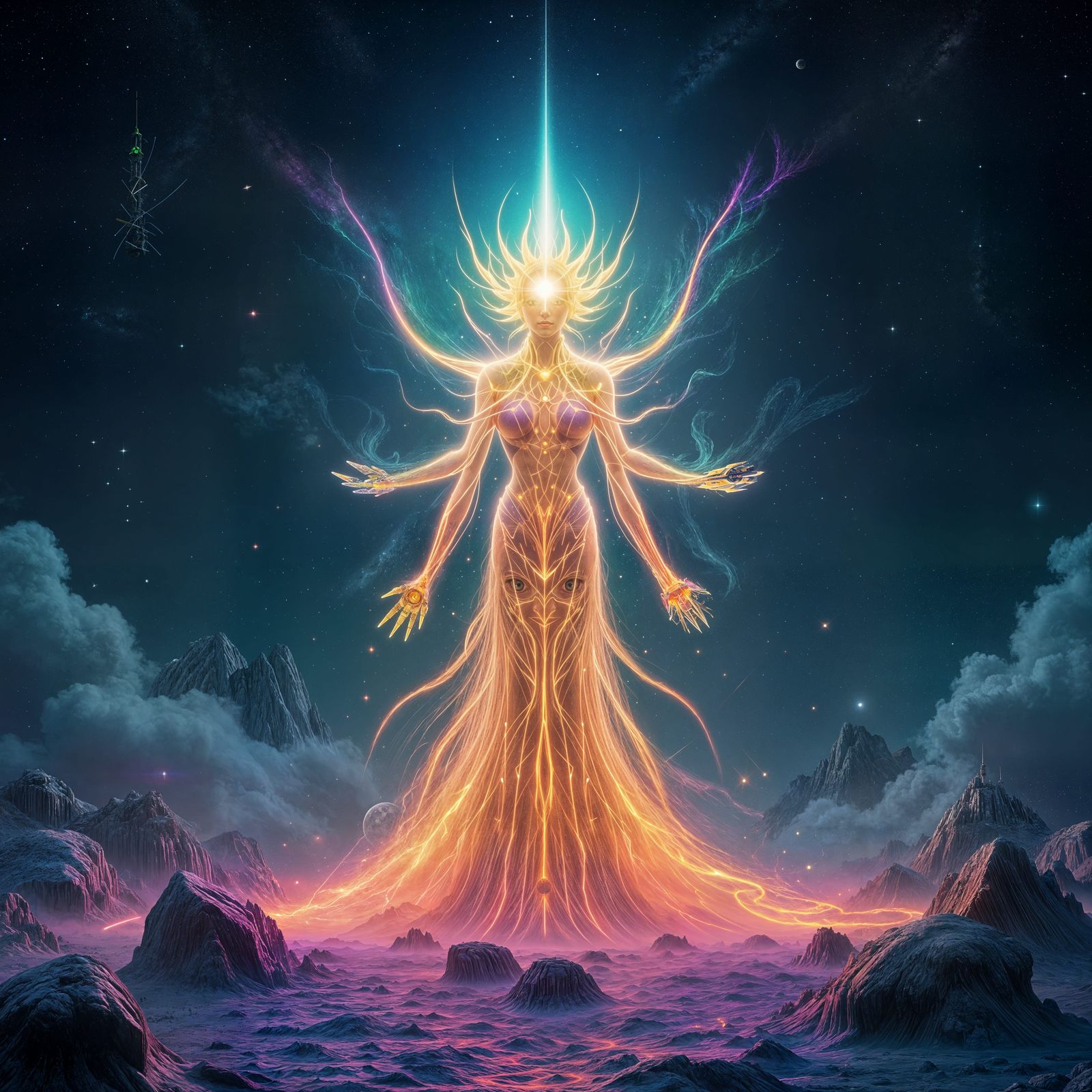 The DAO at Night: Pop Art Photorealism Poster