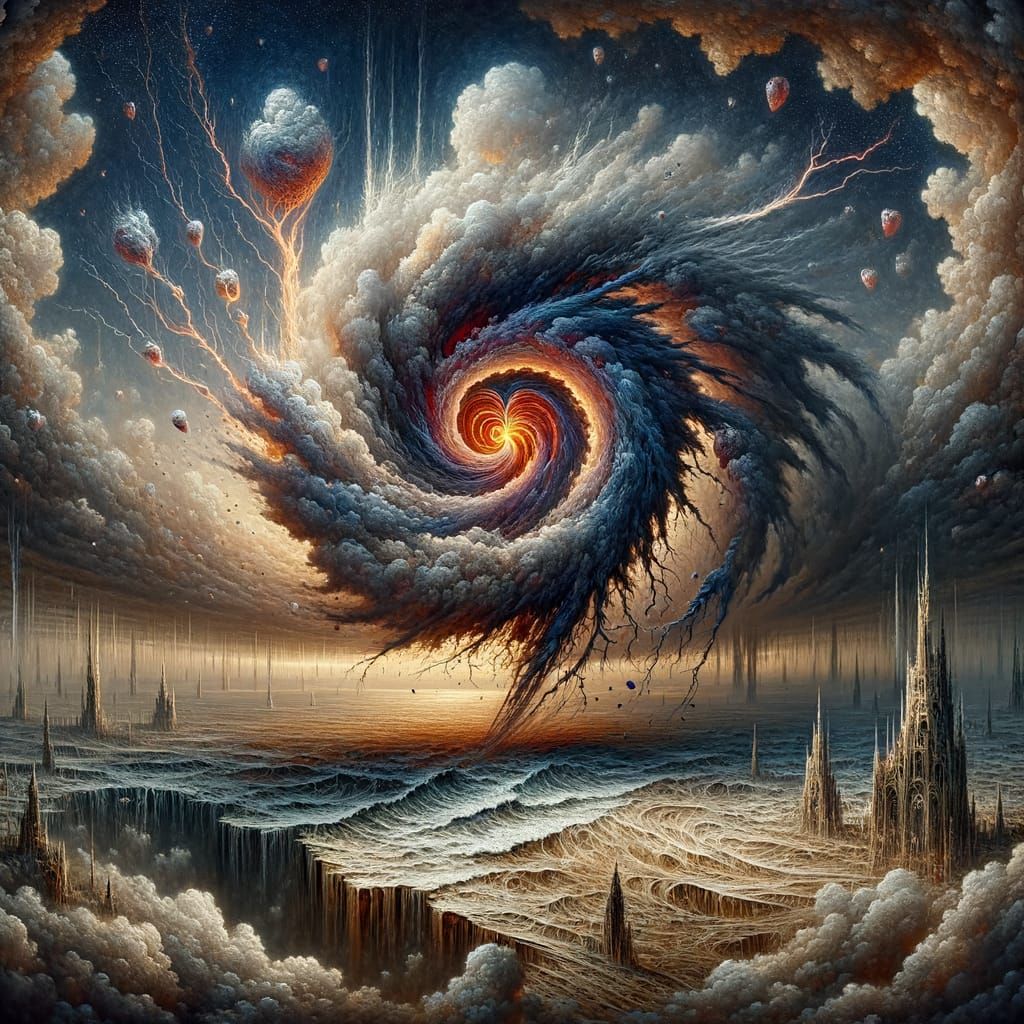Elemental Storm of Despair in Romantic Style