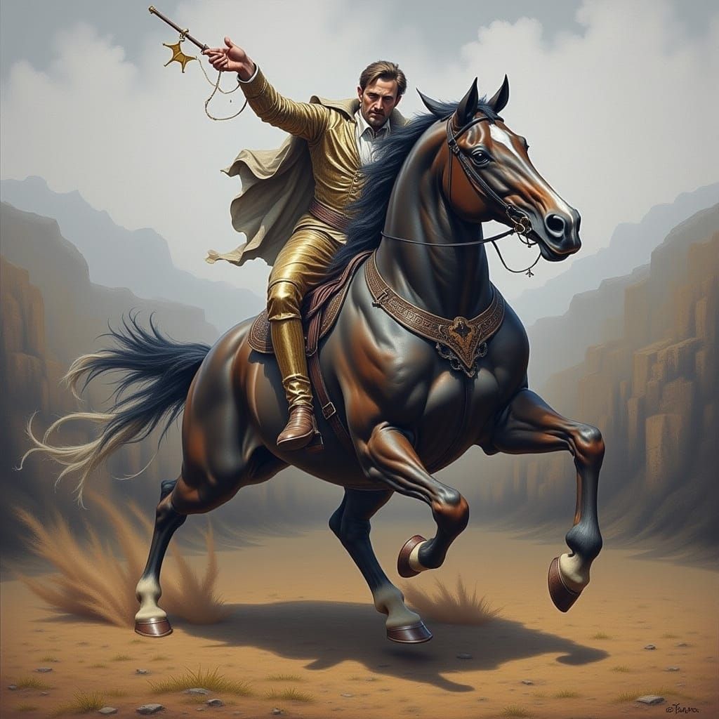 Stylized Horse with LoRA Effect