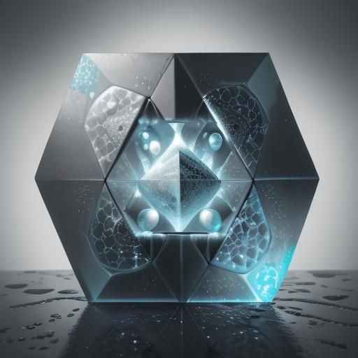 Abstract Geometric Shapes in Silicone Oil Style