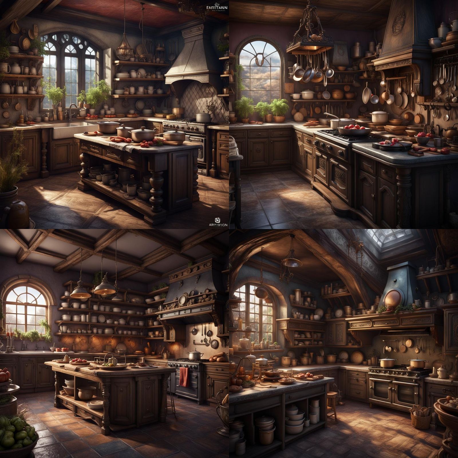 Fantasy Kitchen Concept Art in 8K Resolution