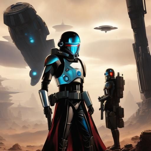 Assassin Droid Character in Space Opera Style