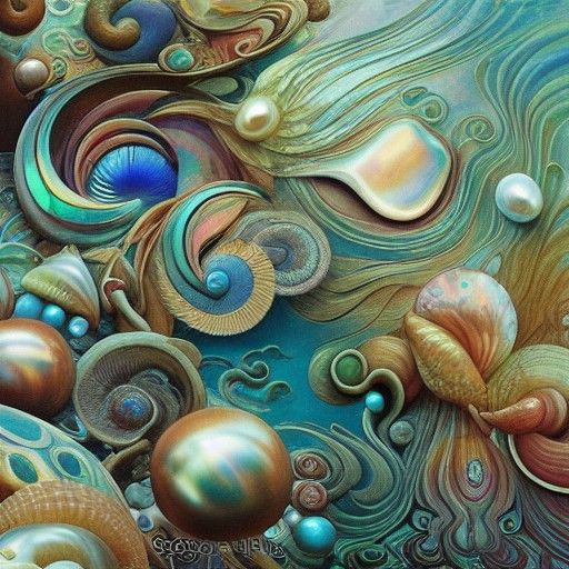 Art Nouveau Sculpture with Iridescent Surfaces