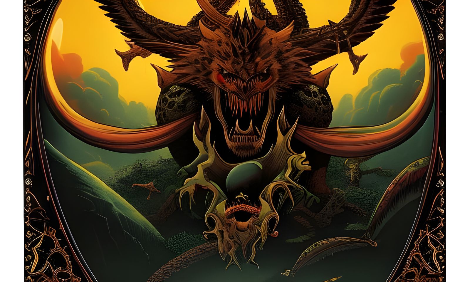 Detailed Gryphon Fantasy Tattoo Art