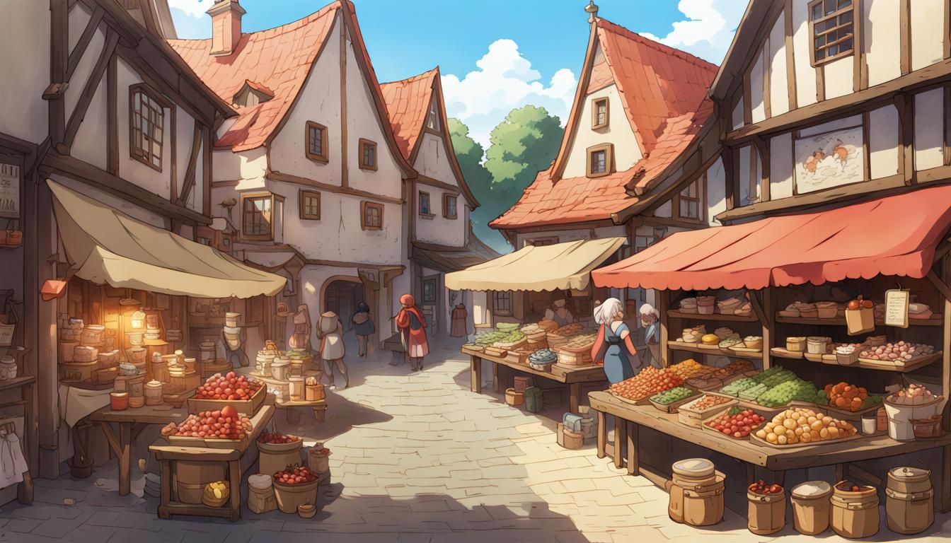 Anime Market Town: Medieval Europe Meets Ghibli