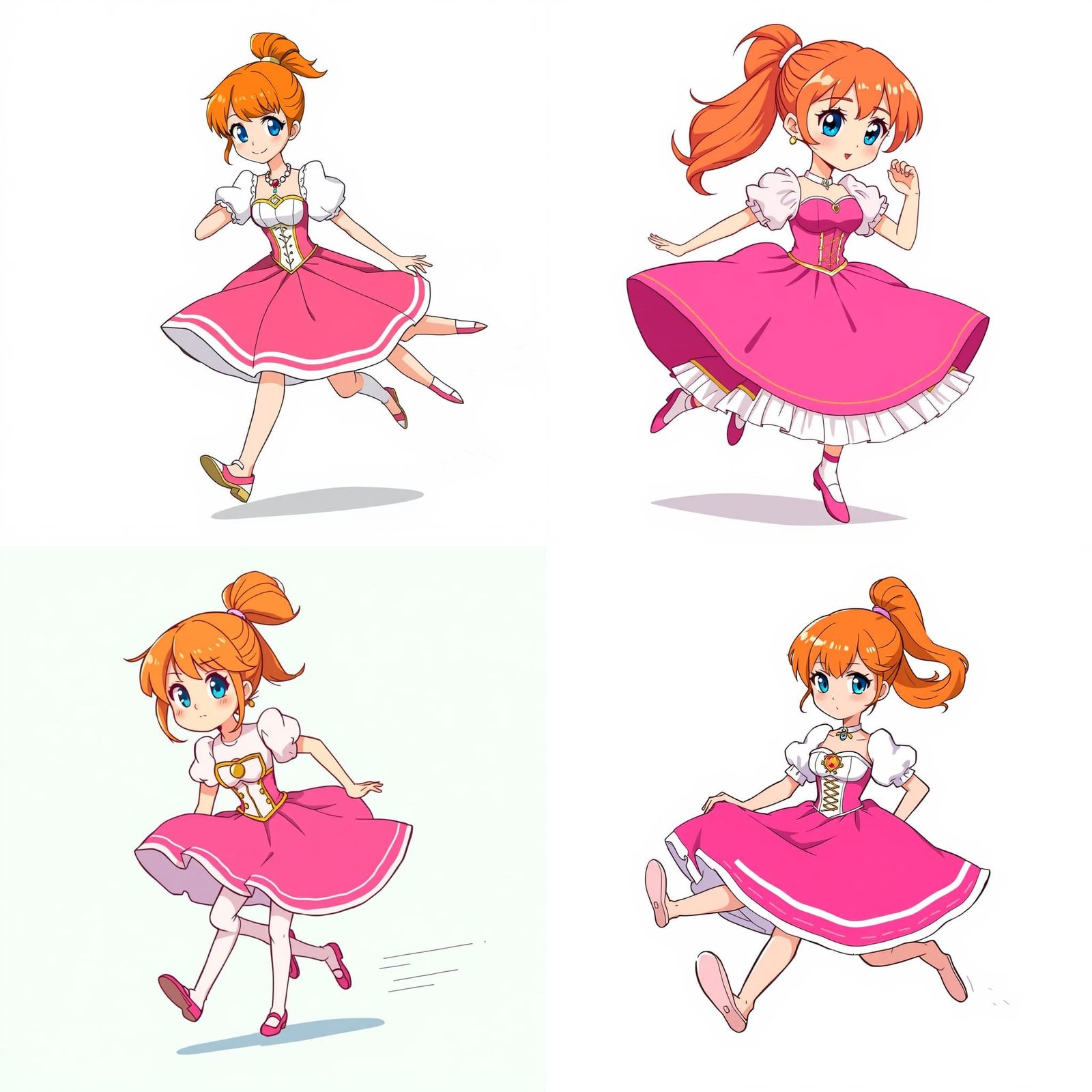 Cartoon Woman with Multiple Legs in Anime Style