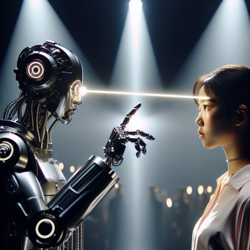 Futuristic Hypnosis Showdown in Hyper-Realistic Detail