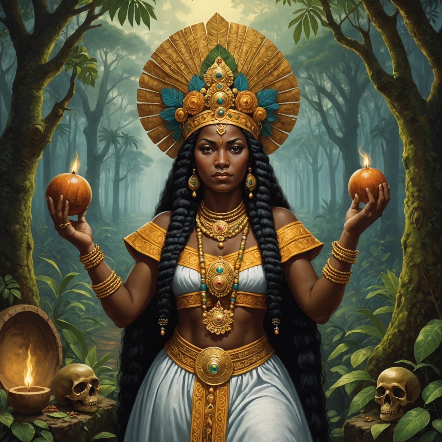 Pombajira Spirit Evocation in 3D Anime Art