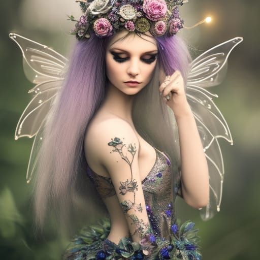 Crystal Fairy in Gothic Punk Rock Style