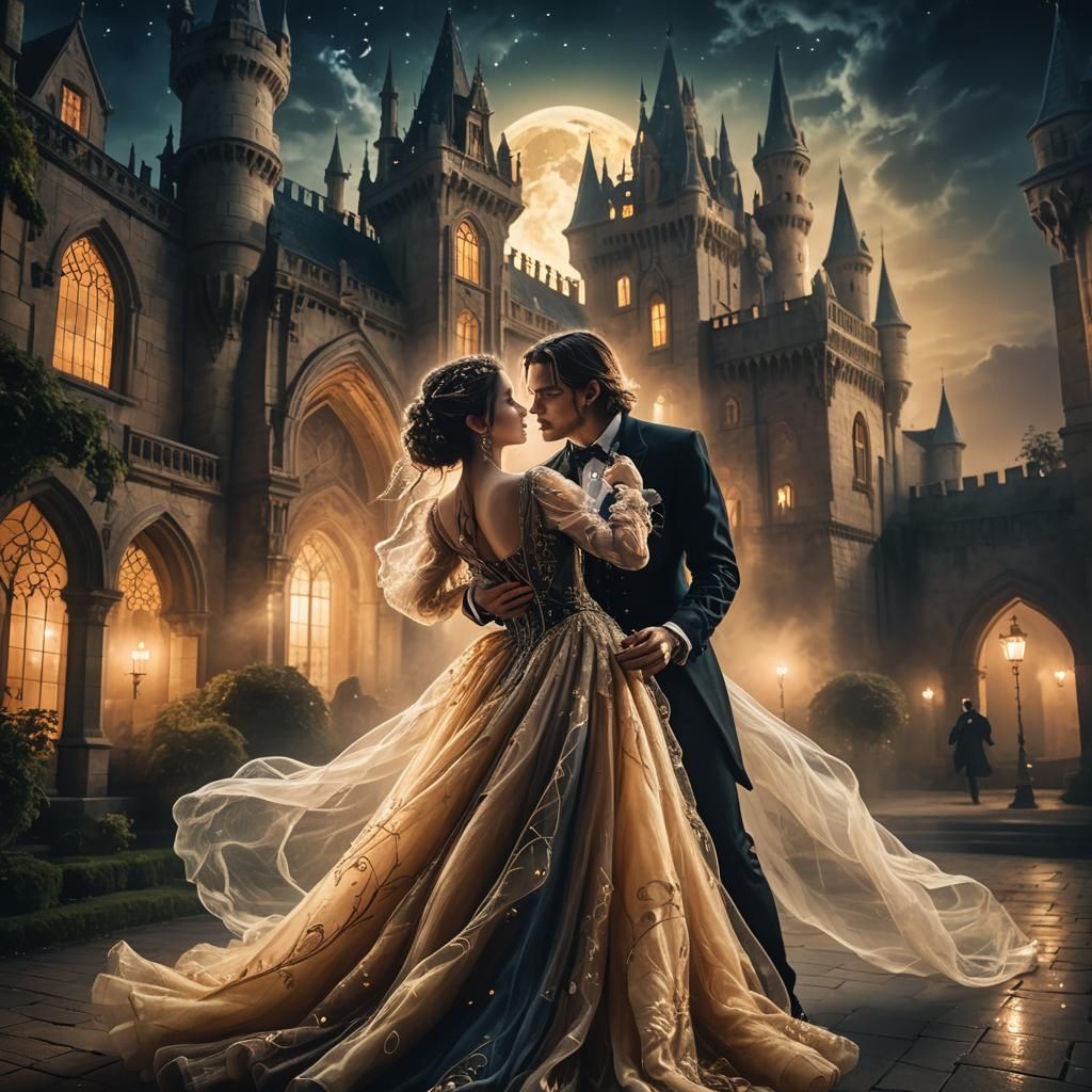Moonlit Dance: Gothic Romance in Ethereal Fantasy Art
