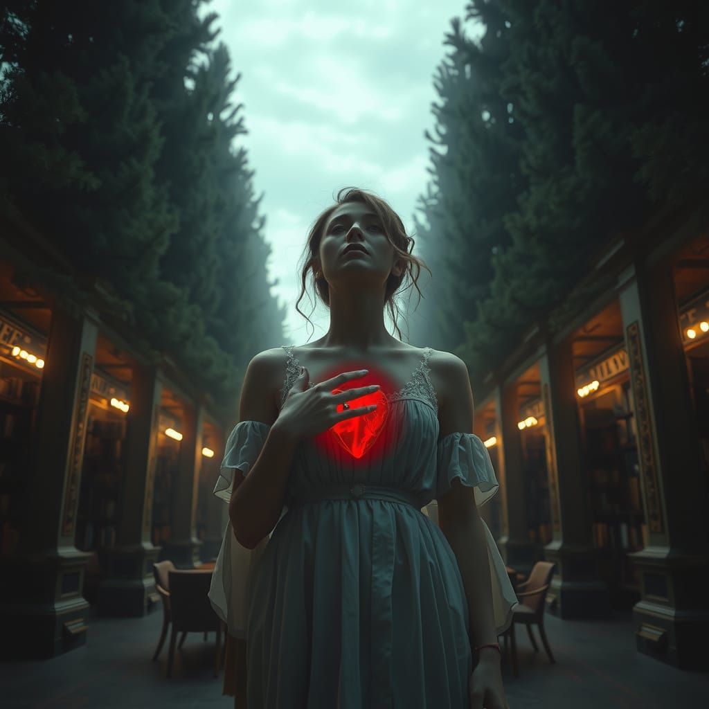 Surreal Library of the Heart in Cinematic Splendor