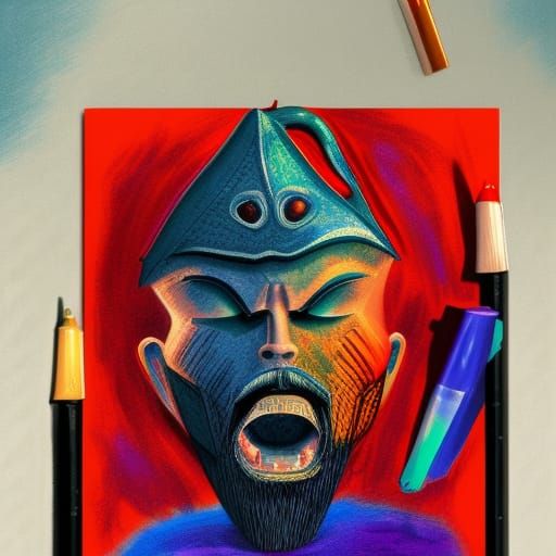Macbeth Portrait in Hyperrealistic Splash Art Style