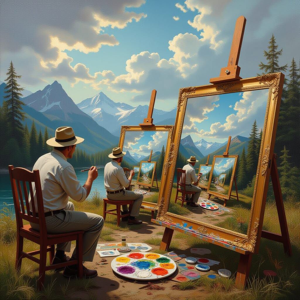 Infinite Painting Depicting Endless Creation