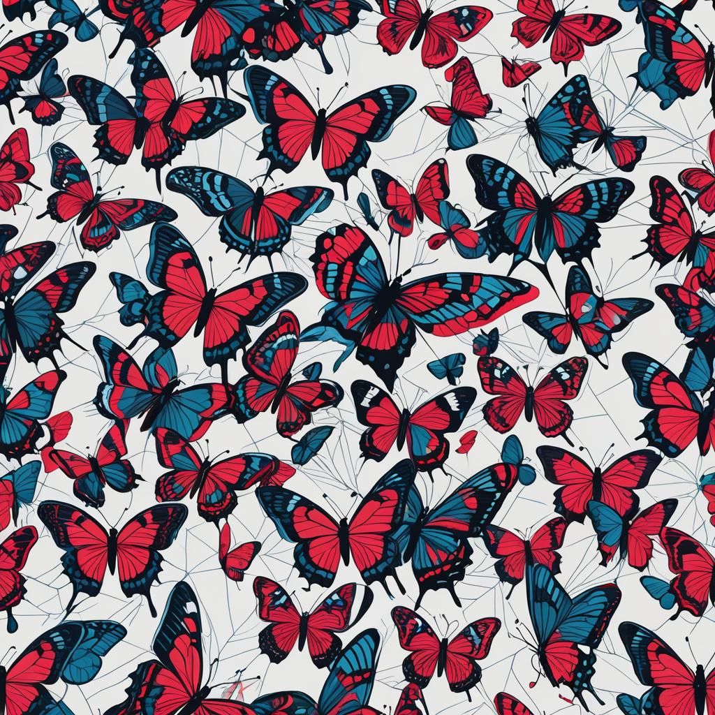 Colorful Butterfly Vector Art with Geometric Design