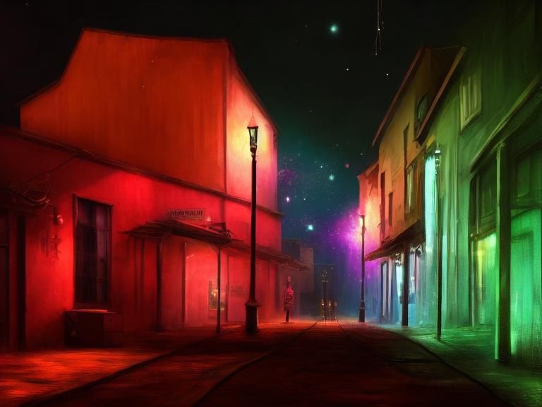 Galaxy Nebula Tavern with Twinklelights: Fantasy Art